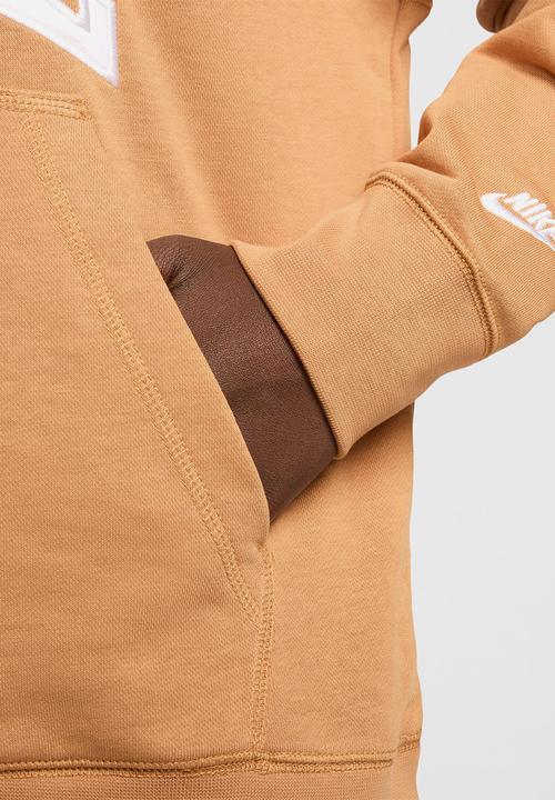 Nike - Nike Club Fleece Long-Sleeve Fleece Polo - flax/white