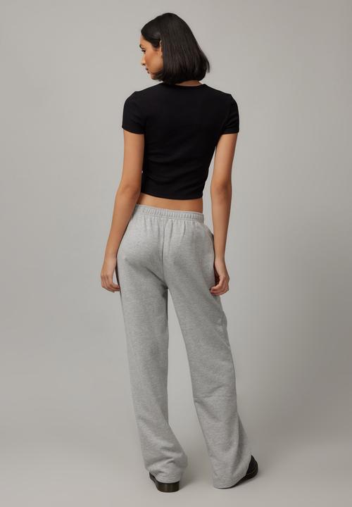 Factorie - Graphic Straight Leg Trackpant - Grey Marle/Ny Phantom