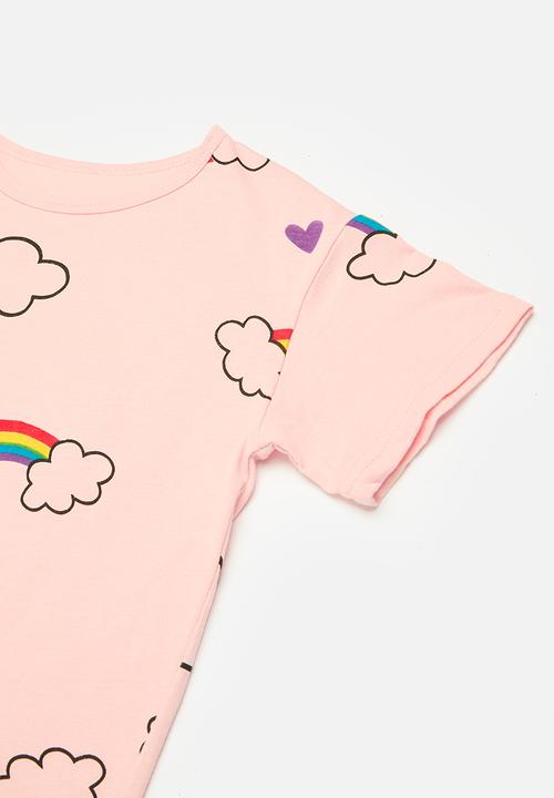 Pop Candy - Rainbow print pj set - pink