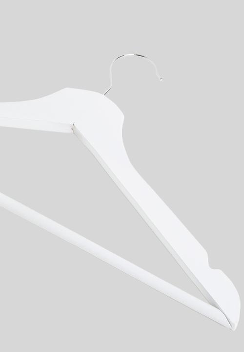 Storage Solutions - Basic wood clothes hanger set of 4 - white