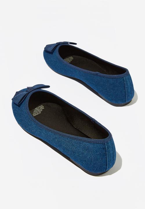 Cotton On - Emma bow ballerina - denim