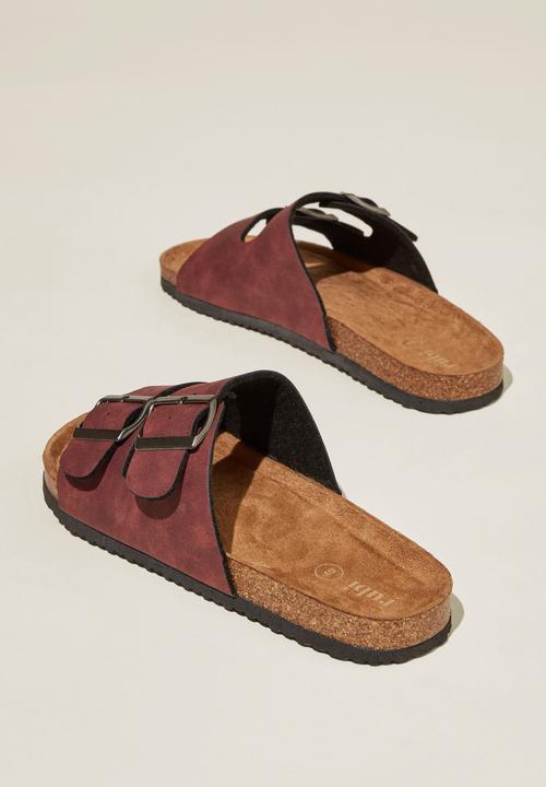 Cotton On - Rex double buckle slide - cherry