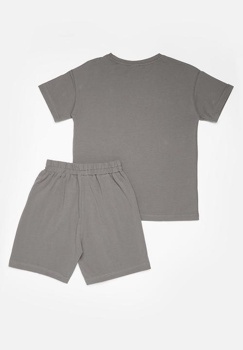 Pop Candy - Tee & short set - stone