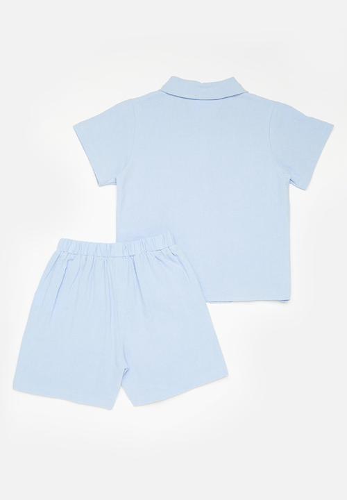 Pop Candy - Shirt & short set-light blue