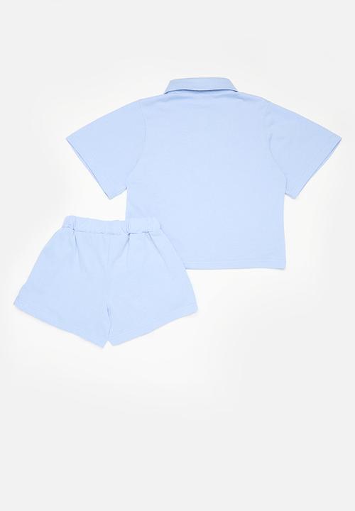 Pop Candy - Golf shirt and short set-blue