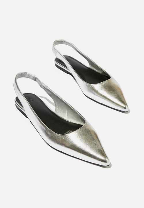 Cotton On - Zadie slingback point - silver textured