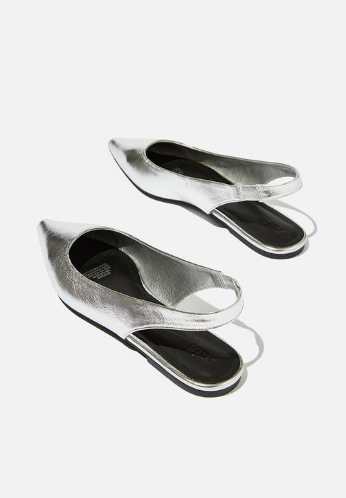 Cotton On - Zadie slingback point - silver textured