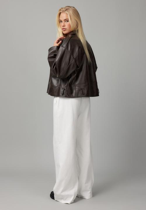 Factorie - Wide Leg Trackpant - Vintage White
