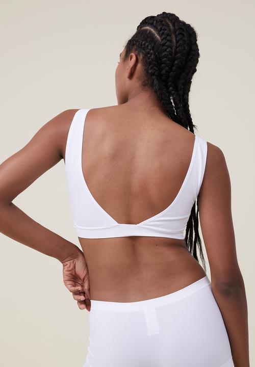 Cotton On - Seamless Light Weight Boyshort Brief - White Debossed