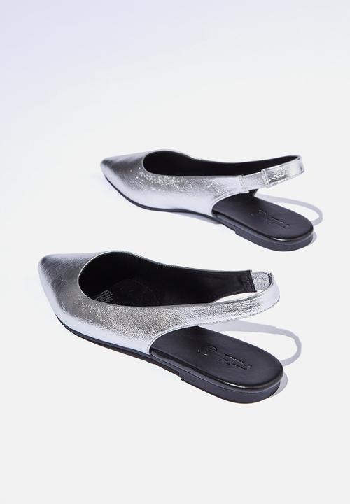 Cotton On - Prima slingback ballerina - silver textured