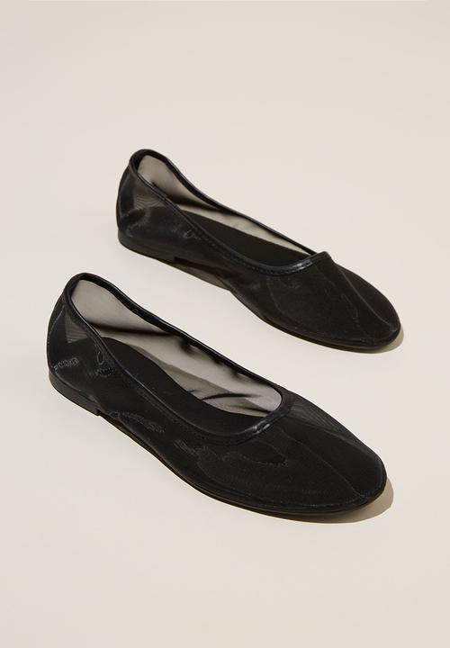 Cotton On - Amy round ballet - black fine mesh