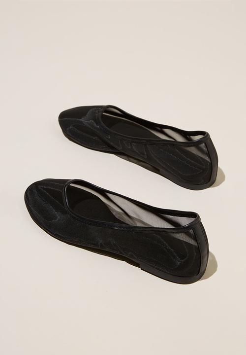 Cotton On - Amy round ballet - black fine mesh