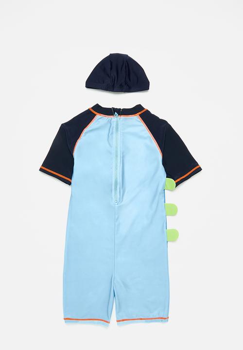 Pop Candy - Printed swimsuit and cap set - blue