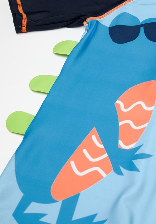 Pop Candy - Printed swimsuit and cap set - blue