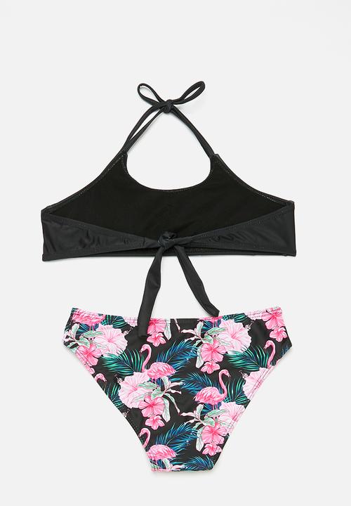 Pop Candy - Halter neck bikini set - black