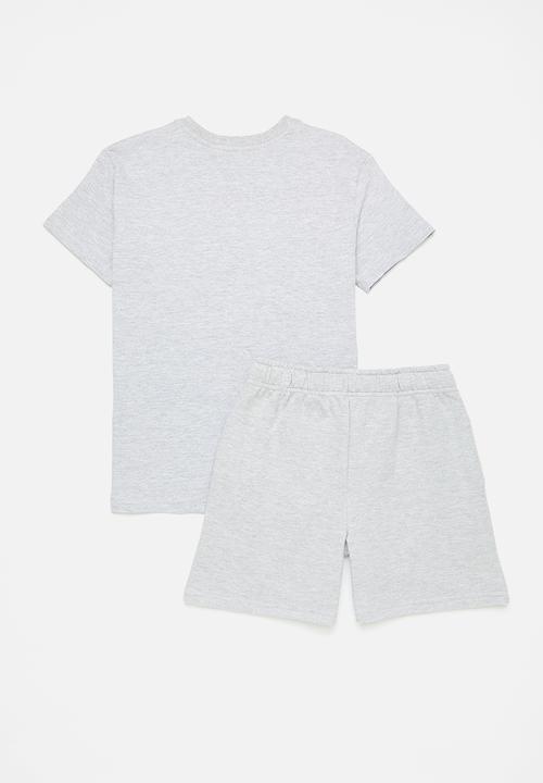 Pop Candy - Tee & short set - grey
