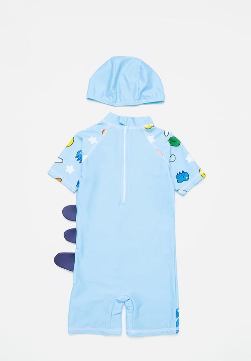 Pop Candy - 2 Piece printed swim set - blue