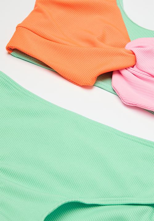 Pop Candy - Colour block bikini set - multi