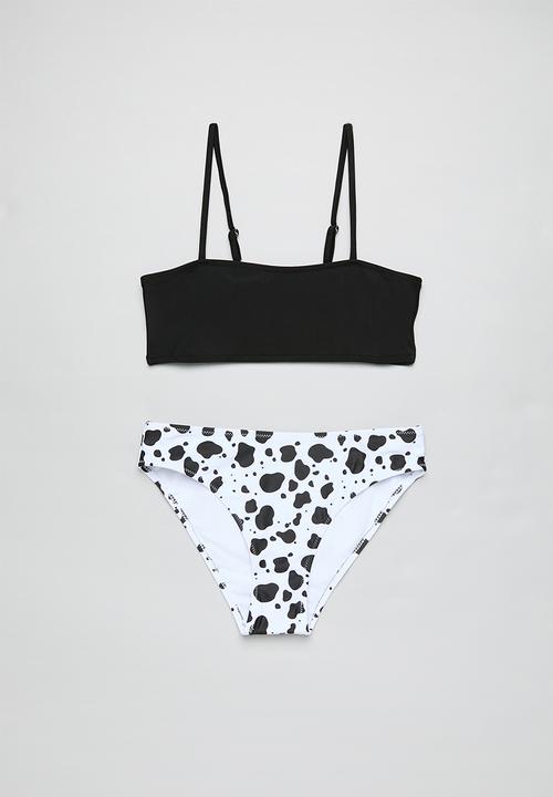 Pop Candy - 3 Piece bikini set - black & white