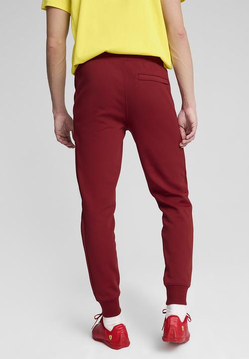 PUMA - Ferrari Race Iconic T7 Track Pants - Intense Red-Speed Yellow