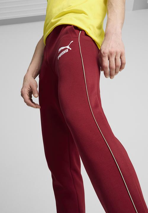 PUMA - Ferrari Race Iconic T7 Track Pants - Intense Red-Speed Yellow