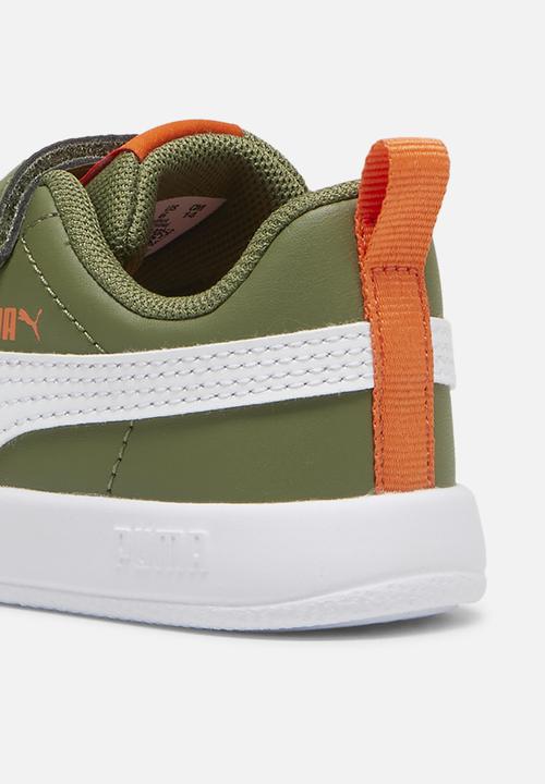 PUMA - Courtflex V3 V Inf - Puma Olive-Puma White