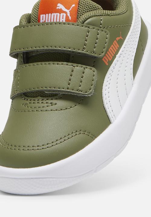 PUMA - Courtflex V3 V Inf - Puma Olive-Puma White