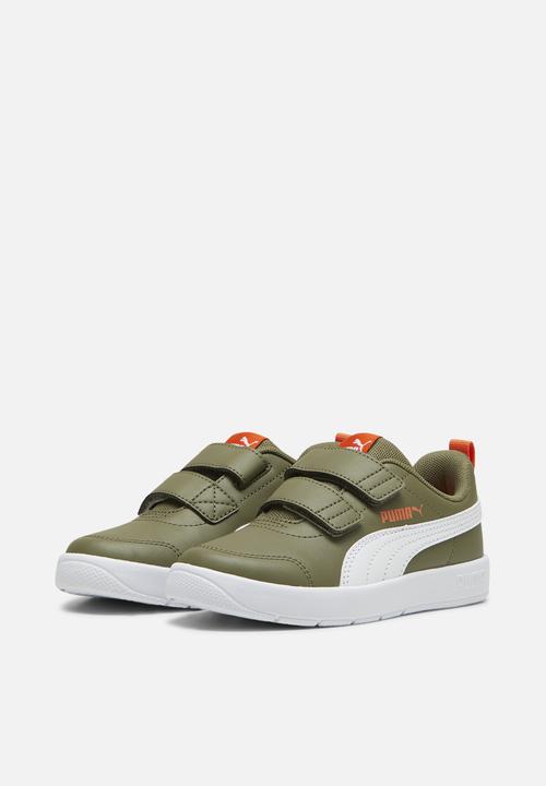 PUMA - Courtflex v3 v ps - puma olive-puma white