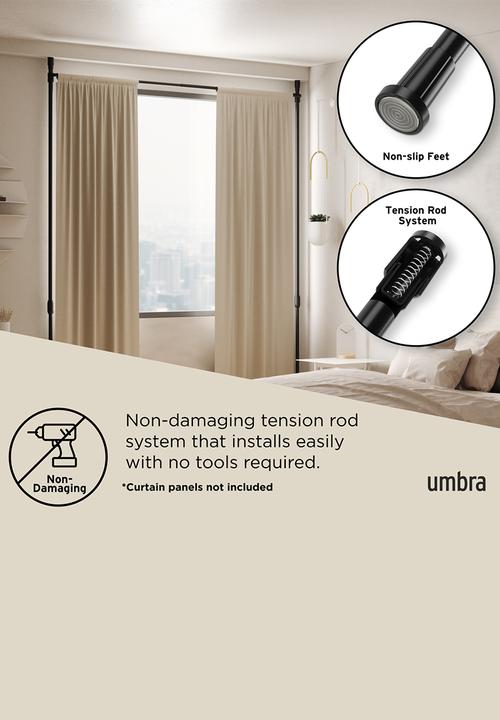 Umbra - Anywhere curtains rod & room divider - black