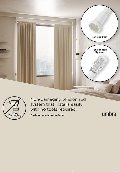 Umbra - Anywhere curtains rod & room divider - white