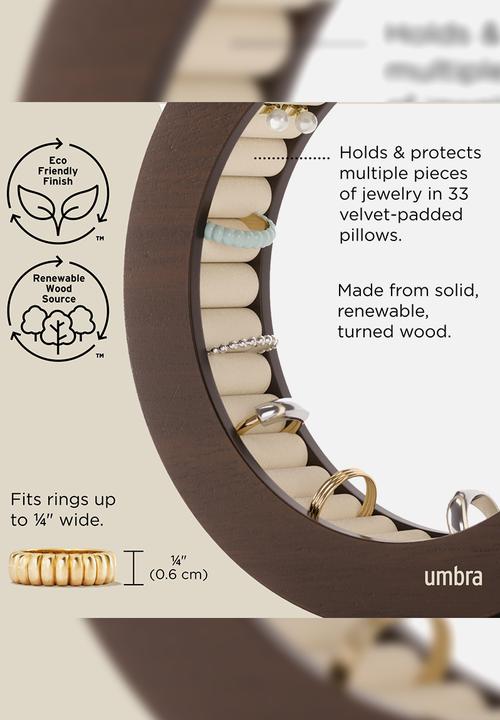Umbra - Ferris ring holder - walnut
