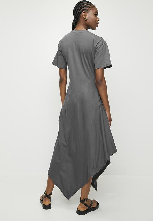 Superbalist - Asym T-shirt Dress - Odessy Grey