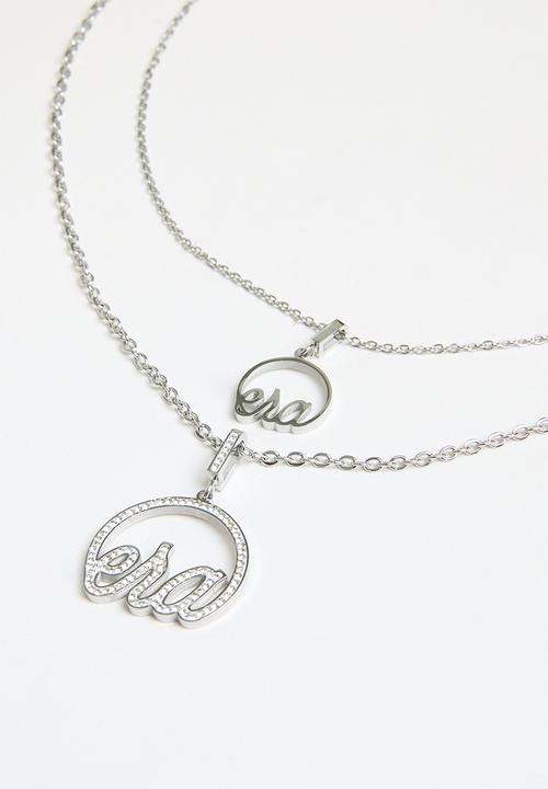 ERA by DJ Zinhle - Era precious stacked necklace - silver