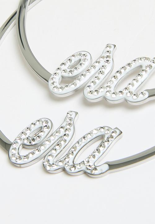 ERA by DJ Zinhle - Era precious extra large hoops - silver