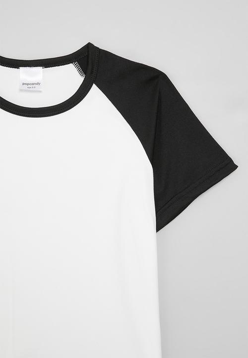 Pop Candy - Raglan tee - black & white