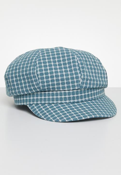 Superbalist - Checkered baker boy hat-blue