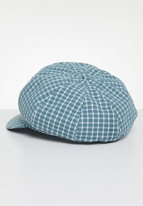 Superbalist - Checkered baker boy hat-blue