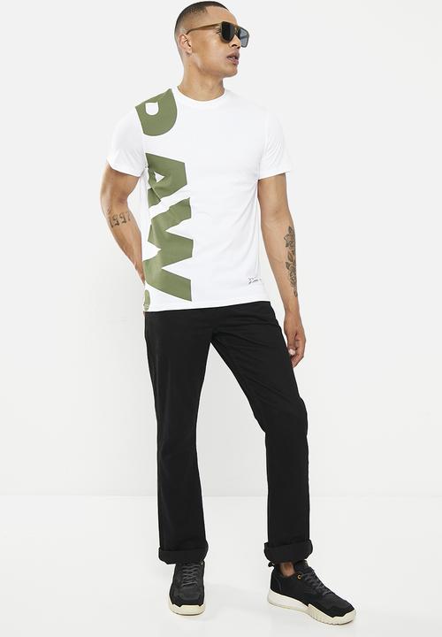 G-STAR - Graphic 12 slim r short sleeve tee - white