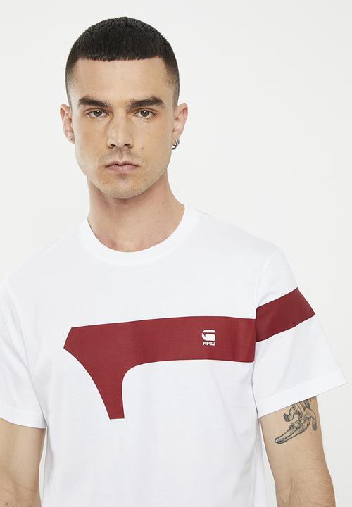 G-STAR - Graphic 13 slim r short sleeve tee - white