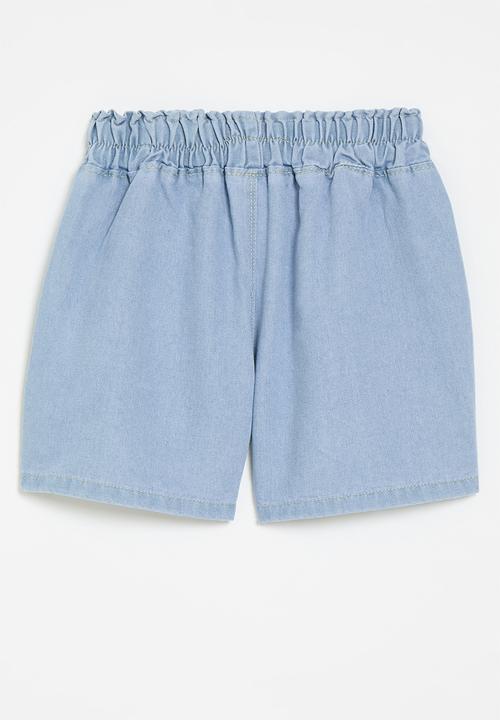 Pop Candy - Paperbag shorts - blue