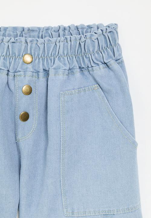 Pop Candy - Paperbag shorts - blue
