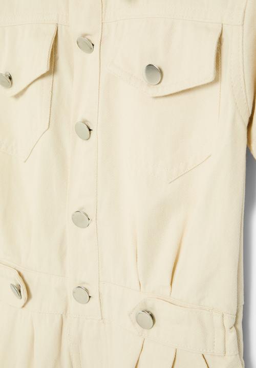 Pop Candy - Button down dress - beige