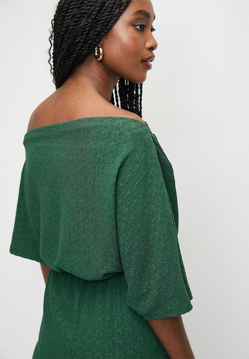 MILLA - Off shoulder knit midi dress - sycamore