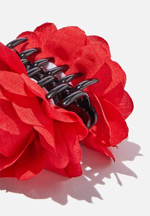 Rubi - Lily Hair Claw - Red Rose