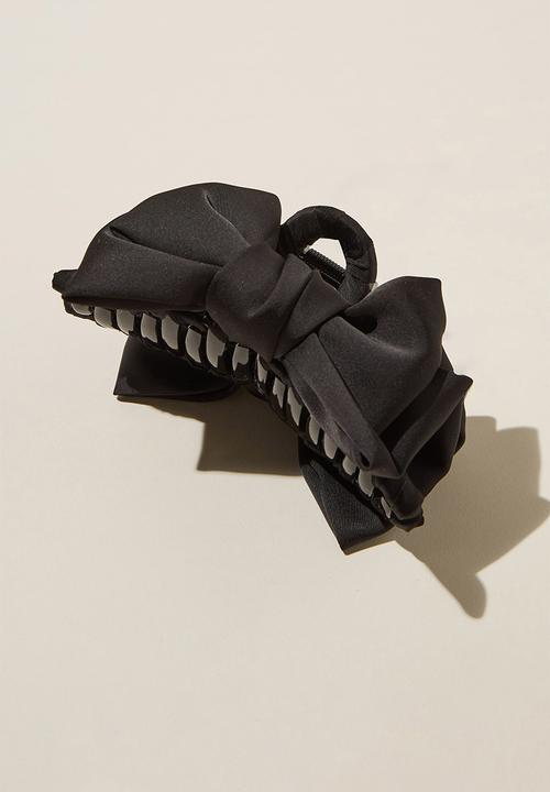 Rubi - Lily Hair Claw - Black Bow