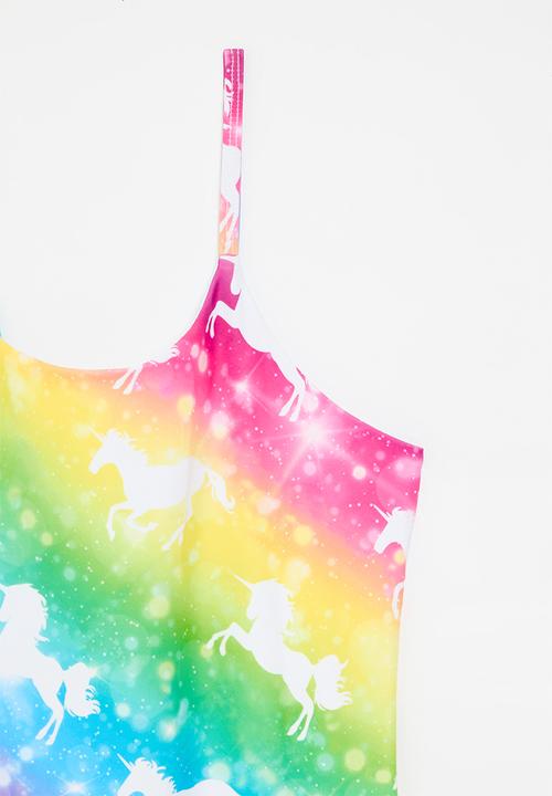 Pop Candy - Unicorn print swimsuit - multi