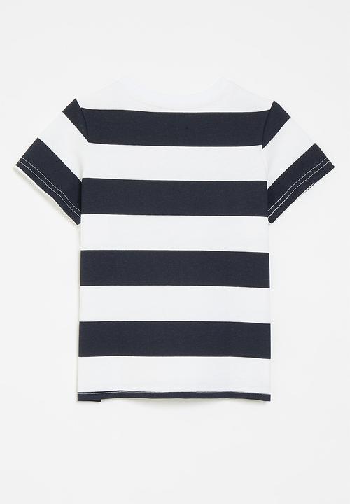 Pop Candy - Graphic tee - navy & white
