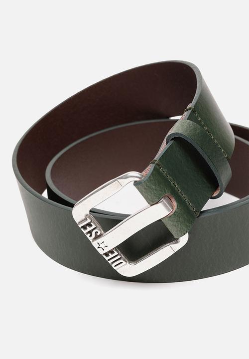 Diesel  - B-star ii belt - dark black olive