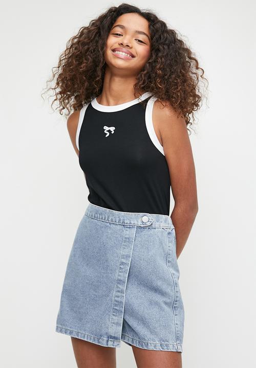 Pop Candy - Denim skort - blue