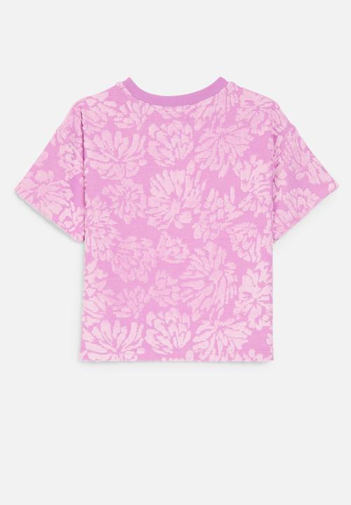 Converse - Cnvg floral jacquard dolman te - grape fizz